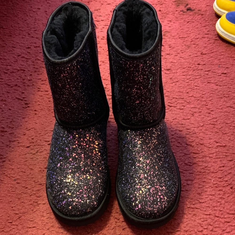 UGG Black Glitter Boots